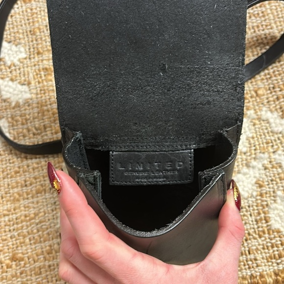 The Limited Genuine Leather Brown Crossbody Bag Purse 6”T 5”W 1”D - Picture 4 of 6